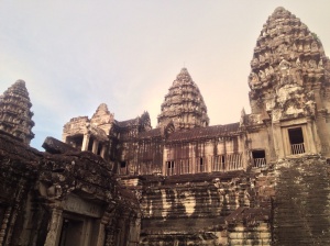 Angkor Wat in the light of the sunset.